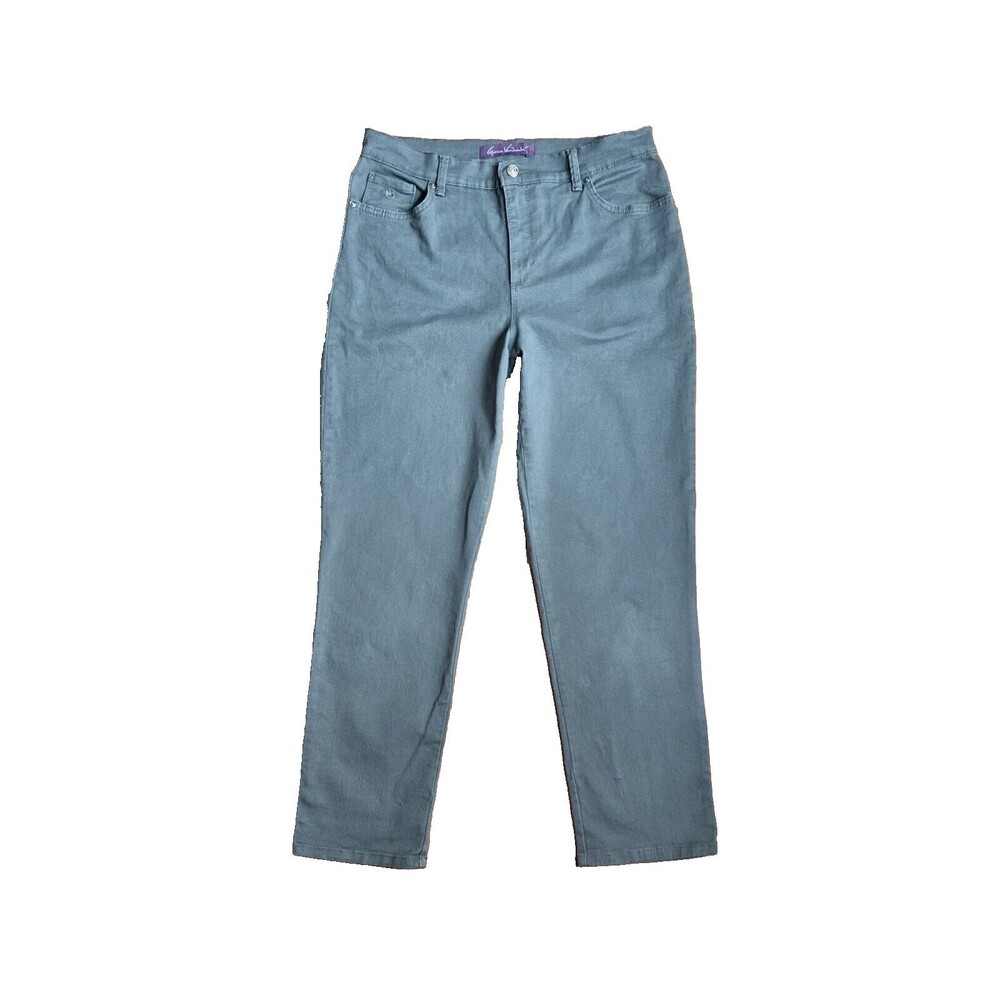 Gloria Vanderbilt Womens 12 Short Amanda Olive Denim Stretch Jeans Mom Unique